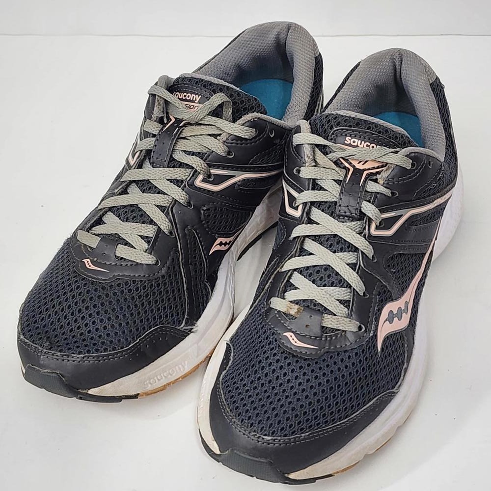 742 Saucony Womens Cohesion Running Shoes‎ Gray S10421-15 Lace Up 9.5
